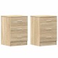 vidaXL Κομοδίνα 2 τεμ. Χρώμα Sonoma Δρυς 38x35x56 εκ. από Μοριοσανίδα