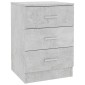vidaXL Κομοδίνο Γκρι του Σκυροδέματος 38 x 35 x 56 εκ. από Μοριοσανίδα