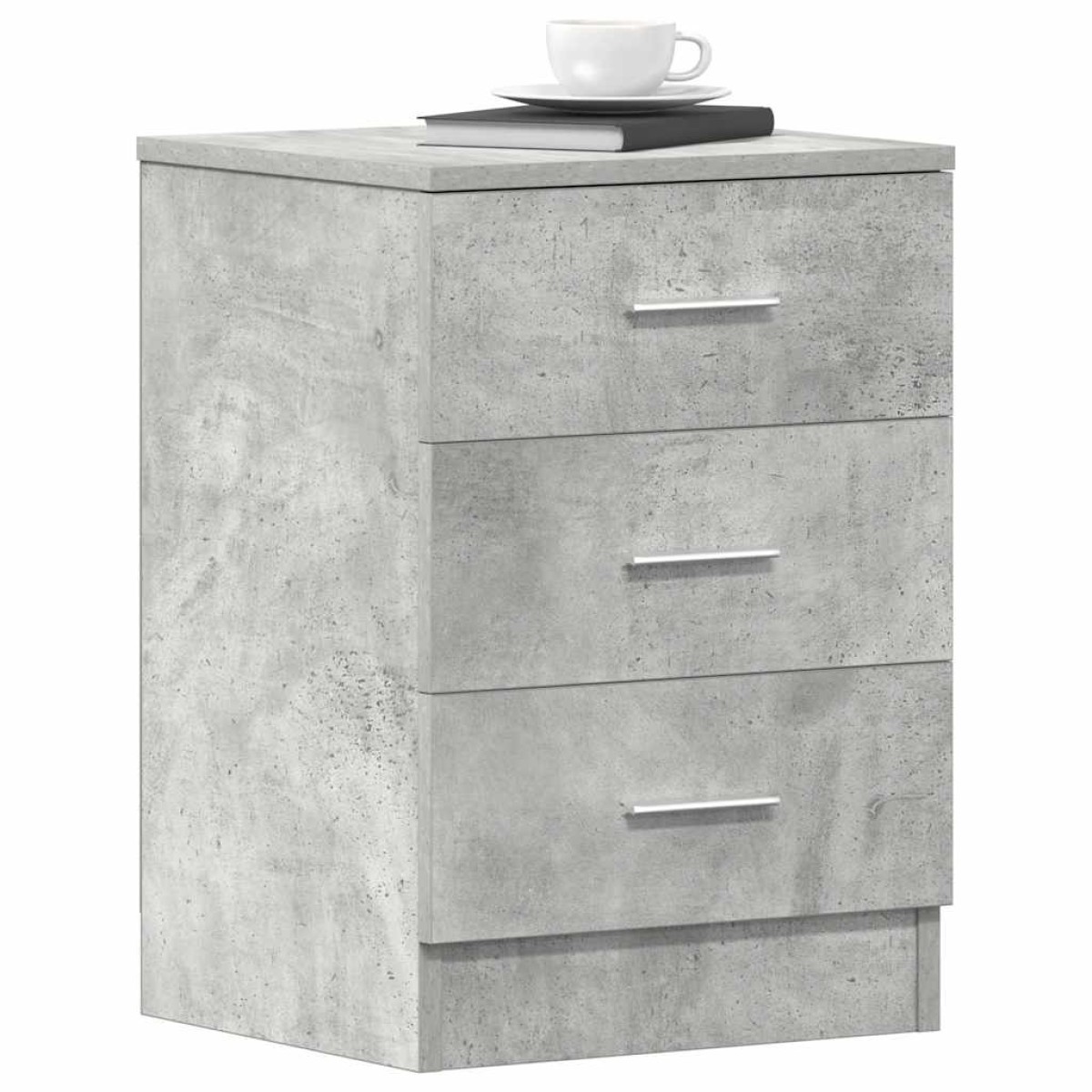 vidaXL Κομοδίνο Γκρι του Σκυροδέματος 38 x 35 x 56 εκ. από Μοριοσανίδα