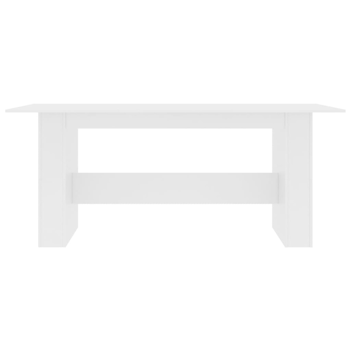 vidaXL Τραπεζαρία Λευκή 180 x 90 x 76 εκ. από Μοριοσανίδα