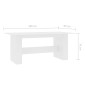 vidaXL Τραπεζαρία Λευκή 180 x 90 x 76 εκ. από Μοριοσανίδα