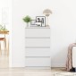 vidaXL Συρταριέρα Λευκή 60 x 35 x 98,5 εκ. από Επεξεργασμένο Ξύλο