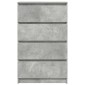 vidaXL Συρταριέρα Γκρι Σκυροδέματος 60x35x98,5 εκ. Επεξεργασμένο Ξύλο