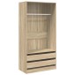 vidaXL Ντουλάπα Χρώμα Sonoma Δρυς 100 x 50 x 200 εκ. από Μοριοσανίδα