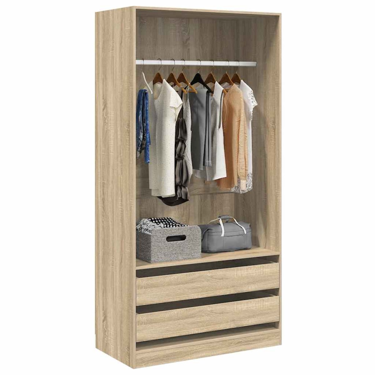 vidaXL Ντουλάπα Χρώμα Sonoma Δρυς 100 x 50 x 200 εκ. από Μοριοσανίδα