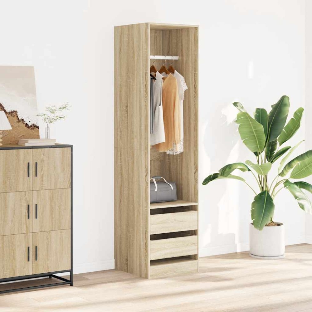 vidaXL Ντουλάπα με Συρτάρια Sonoma Δρυς 50 x 50 x 200 εκ. Επεξ. Ξύλο