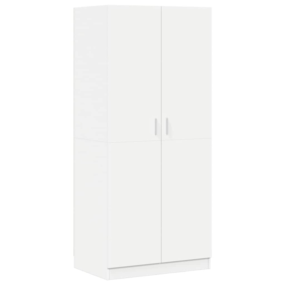 vidaXL Ντουλάπα Λευκή 80 x 52 x 180 εκ. από Επεξ. Ξύλο