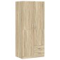 vidaXL Ντουλάπα Χρώμα Sonoma-Δρυς 80 x 52 x 180 εκ. από Μοριοσανίδα