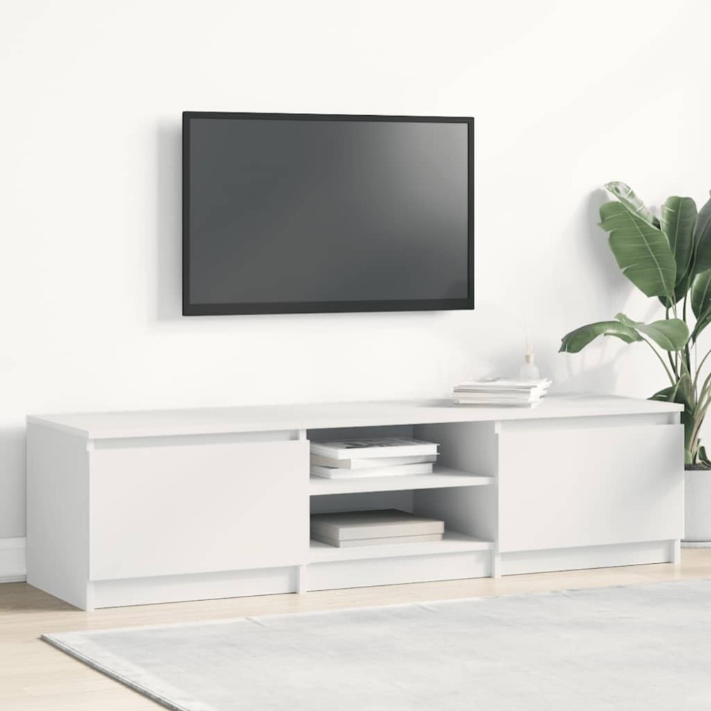 vidaXL Έπιπλο Τηλεόρασης Λευκό 140 x 40 x 35,5 εκ. από Επεξ. Ξύλο