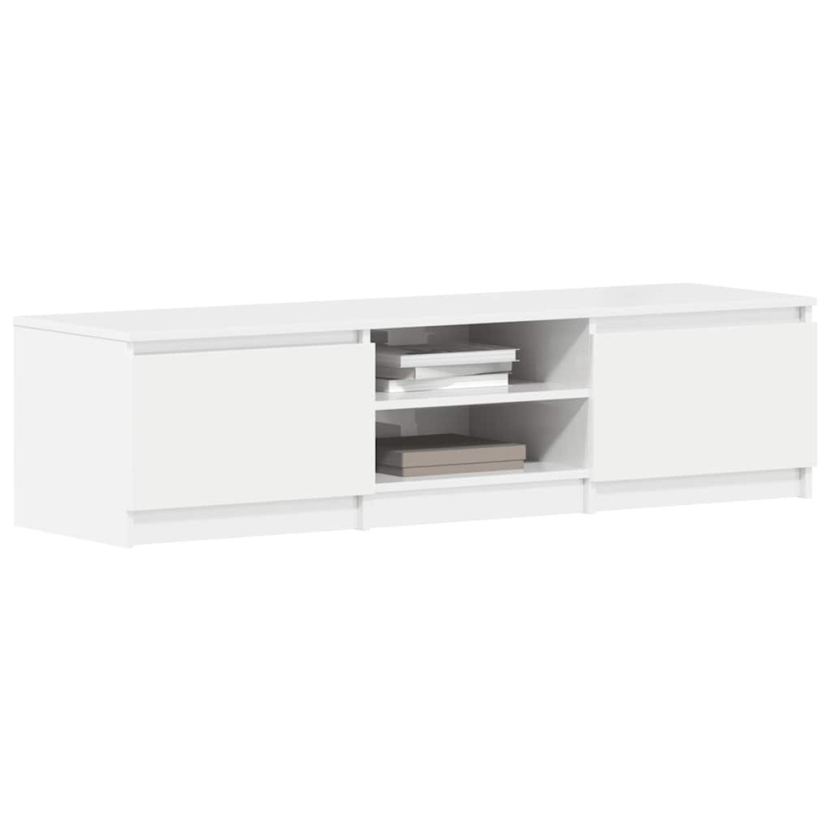 vidaXL Έπιπλο Τηλεόρασης Γυαλιστερό Λευκό 140x40x35,5 εκ. Μοριοσανίδα