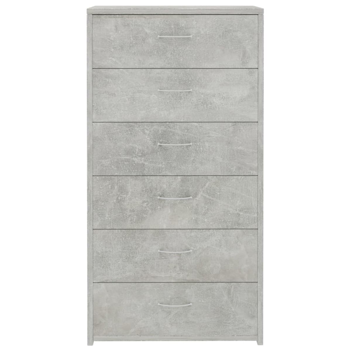 vidaXL Συρταριέρα με 6 Συρτάρια Γκρι Σκυροδ. 50x34x96 εκ. Μοριοσανίδα