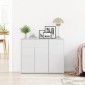 vidaXL Μπουφές Γυαλιστερό Λευκό 88 x 30 x 70 εκ. από Μοριοσανίδα