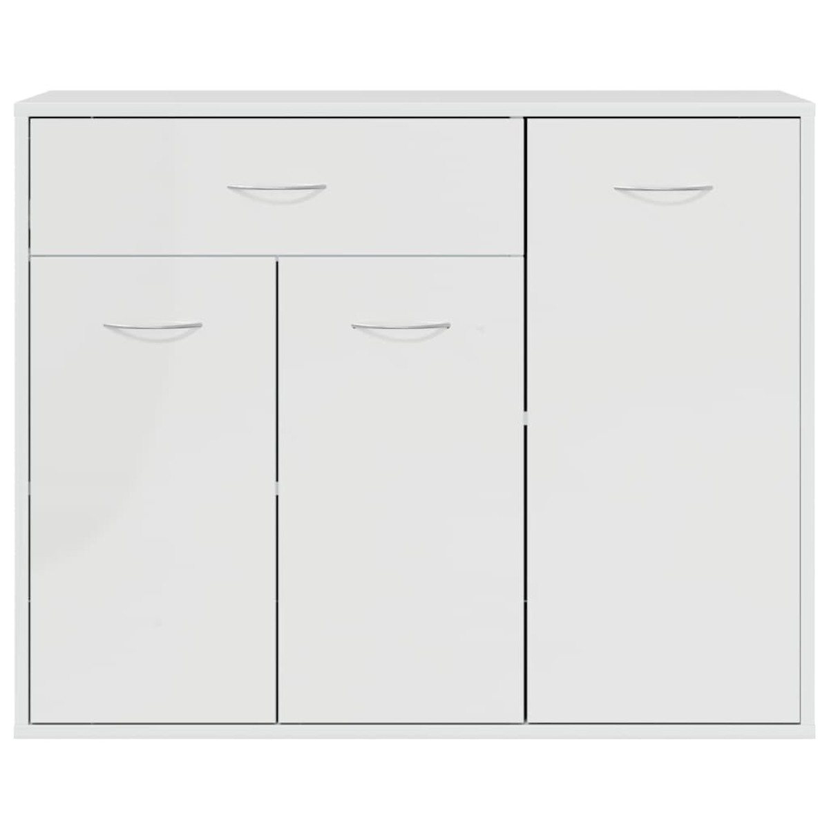 vidaXL Μπουφές Γυαλιστερό Λευκό 88 x 30 x 70 εκ. από Μοριοσανίδα