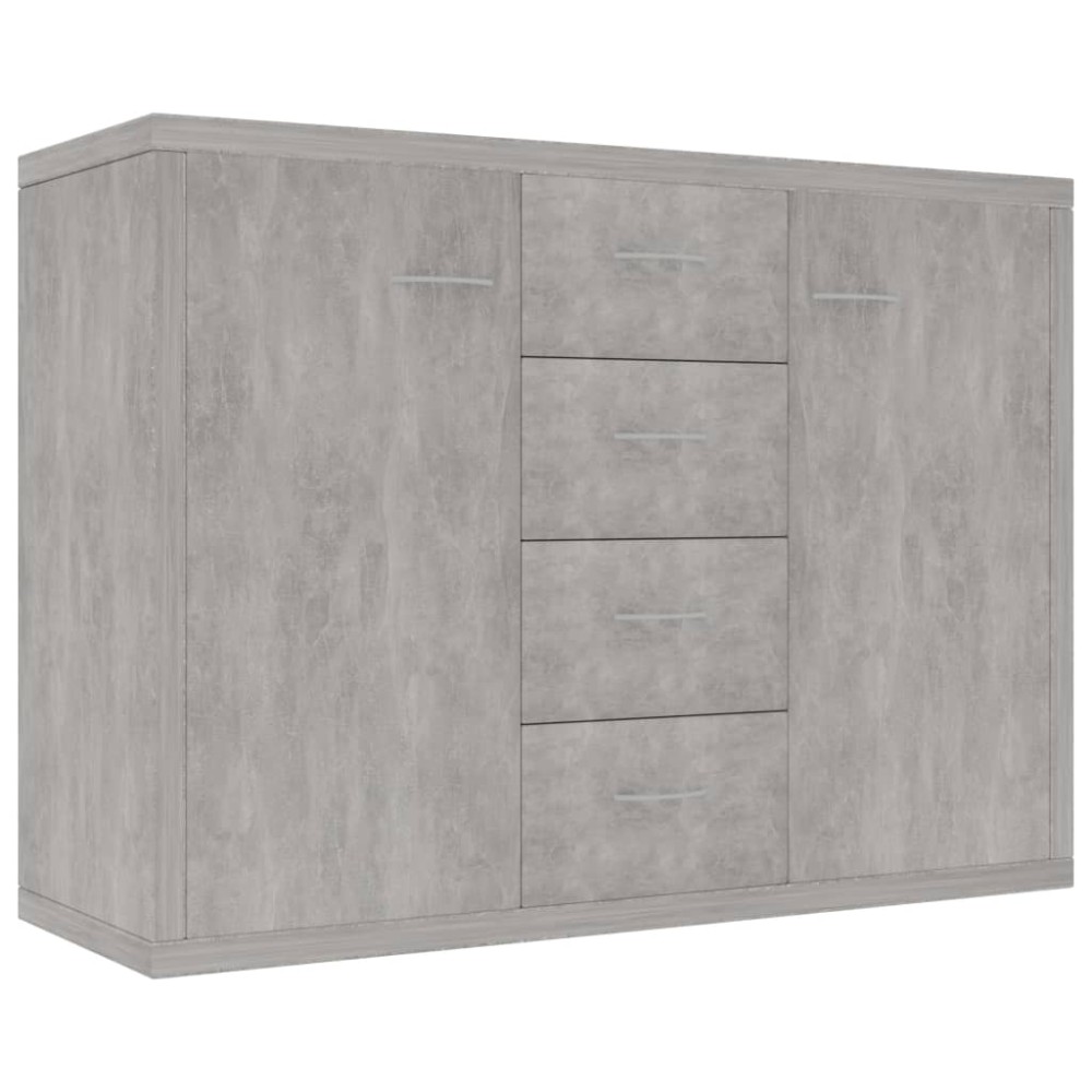vidaXL Μπουφές Γκρι του Σκυροδέματος 88 x 30 x 65 εκ. από Επεξ. Ξύλο