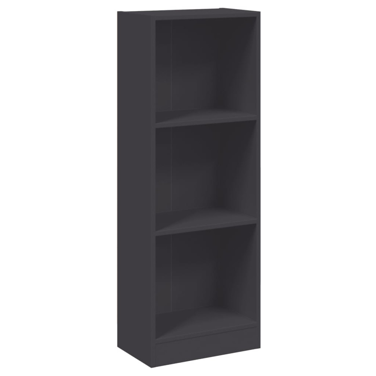 vidaXL Βιβλιοθήκη με 3 Ράφια Γκρι 40 x 24 x 108 εκ. από Μοριοσανίδα