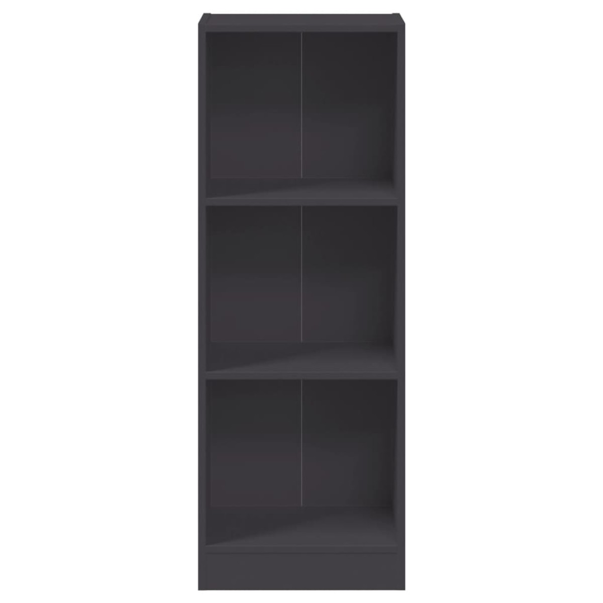 vidaXL Βιβλιοθήκη με 3 Ράφια Γκρι 40 x 24 x 108 εκ. από Μοριοσανίδα