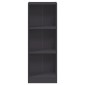 vidaXL Βιβλιοθήκη με 3 Ράφια Γκρι 40 x 24 x 108 εκ. από Μοριοσανίδα