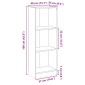 vidaXL Βιβλιοθήκη με 3 Ράφια Γκρι 40 x 24 x 108 εκ. από Μοριοσανίδα
