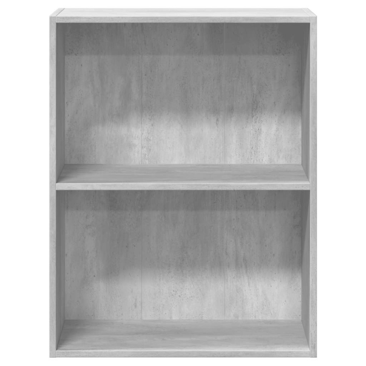 vidaXL Βιβλιοθήκη με 2 Ράφια Γκρι Σκυροδεμ. 60x30x76,5 εκ. Μοριοσανίδα