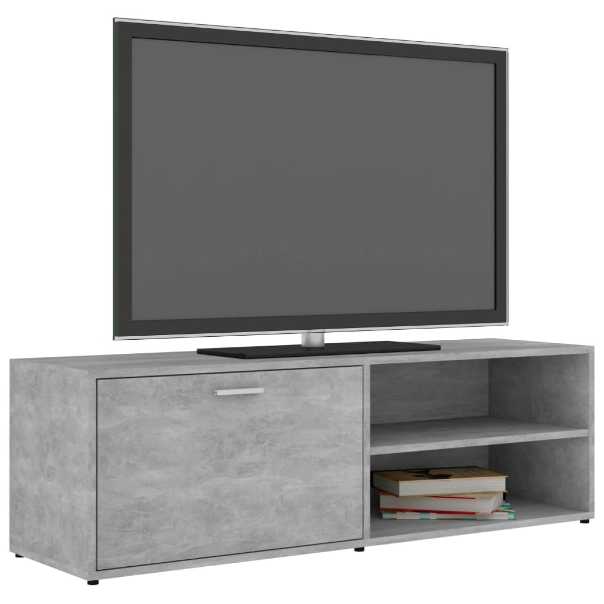 vidaXL Έπιπλο Τηλεόρασης Γκρι Σκυροδέματος 120x34x37 εκ. Μοριοσανίδα