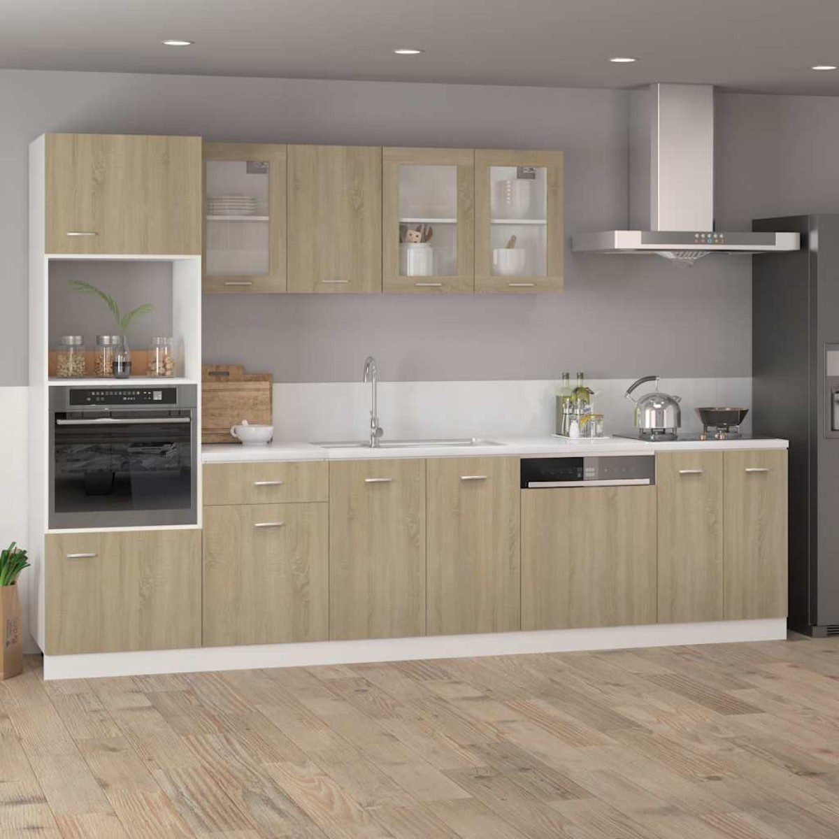 vidaXL Ντουλάπι Δαπέδου Sonoma Δρυς 60 x 46 x 81,5 εκ. Μοριοσανίδα