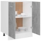 vidaXL Ντουλάπι Δαπέδου Γκρι Σκυροδέματος 60x46x81,5 εκ. Μοριοσανίδα