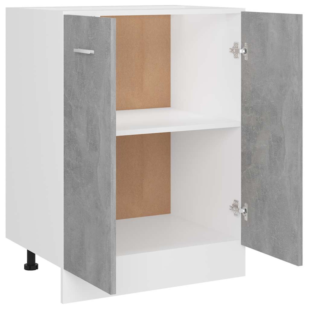 vidaXL Ντουλάπι Δαπέδου Γκρι Σκυροδέματος 60x46x81,5 εκ. Μοριοσανίδα