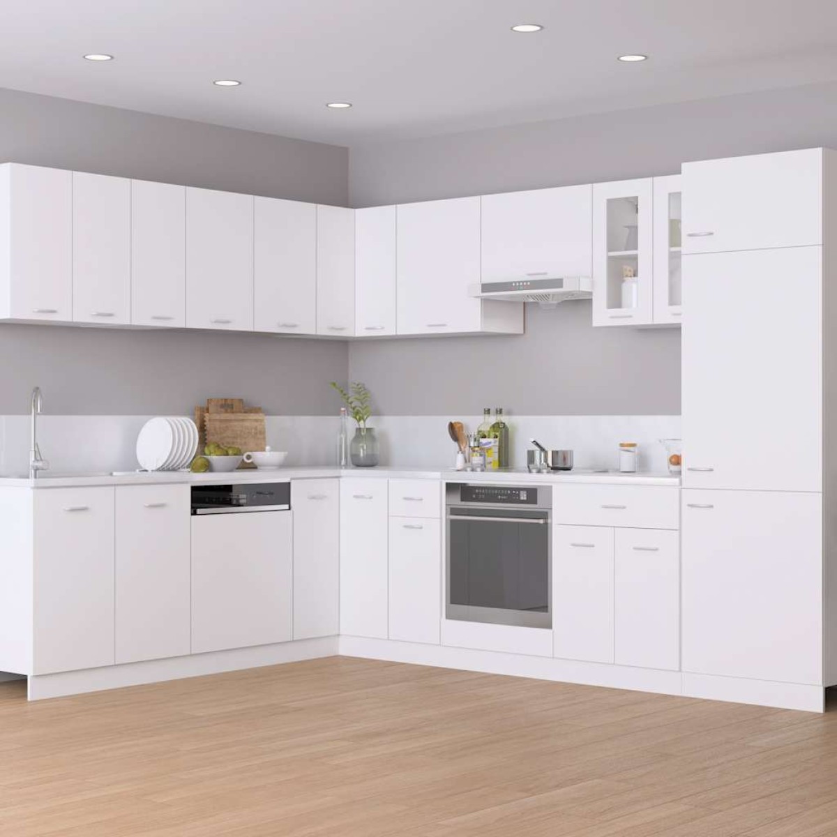 vidaXL Ντουλάπι με Συρτάρι Λευκό 30x46x81,5 εκ. Μοριοσανίδα