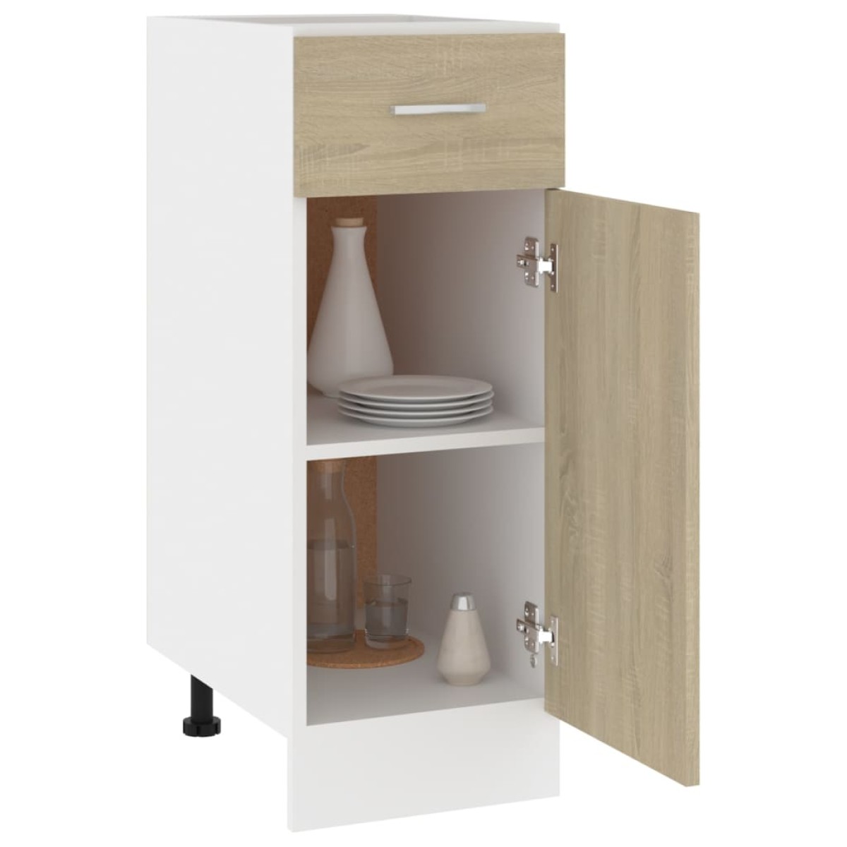vidaXL Ντουλάπι με Συρτάρι Sonoma Δρυς 30x46x81,5 εκ. Μοριοσανίδα