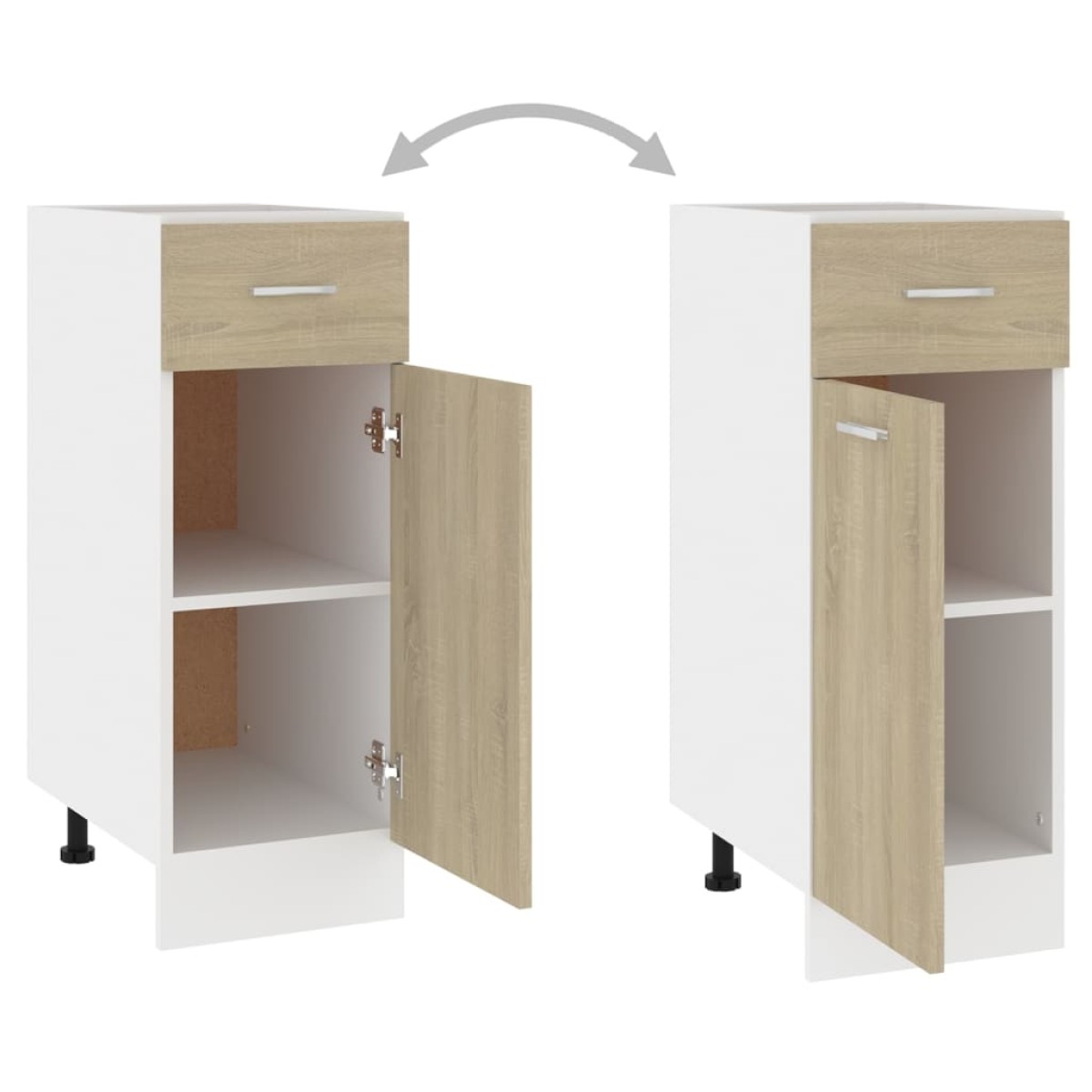 vidaXL Ντουλάπι με Συρτάρι Sonoma Δρυς 30x46x81,5 εκ. Μοριοσανίδα