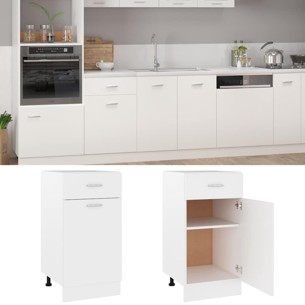 vidaXL Ντουλάπι με Συρτάρια "Lyon" Λευκό 40x46x81,5 εκ. από Τεχνητό Ξύλο