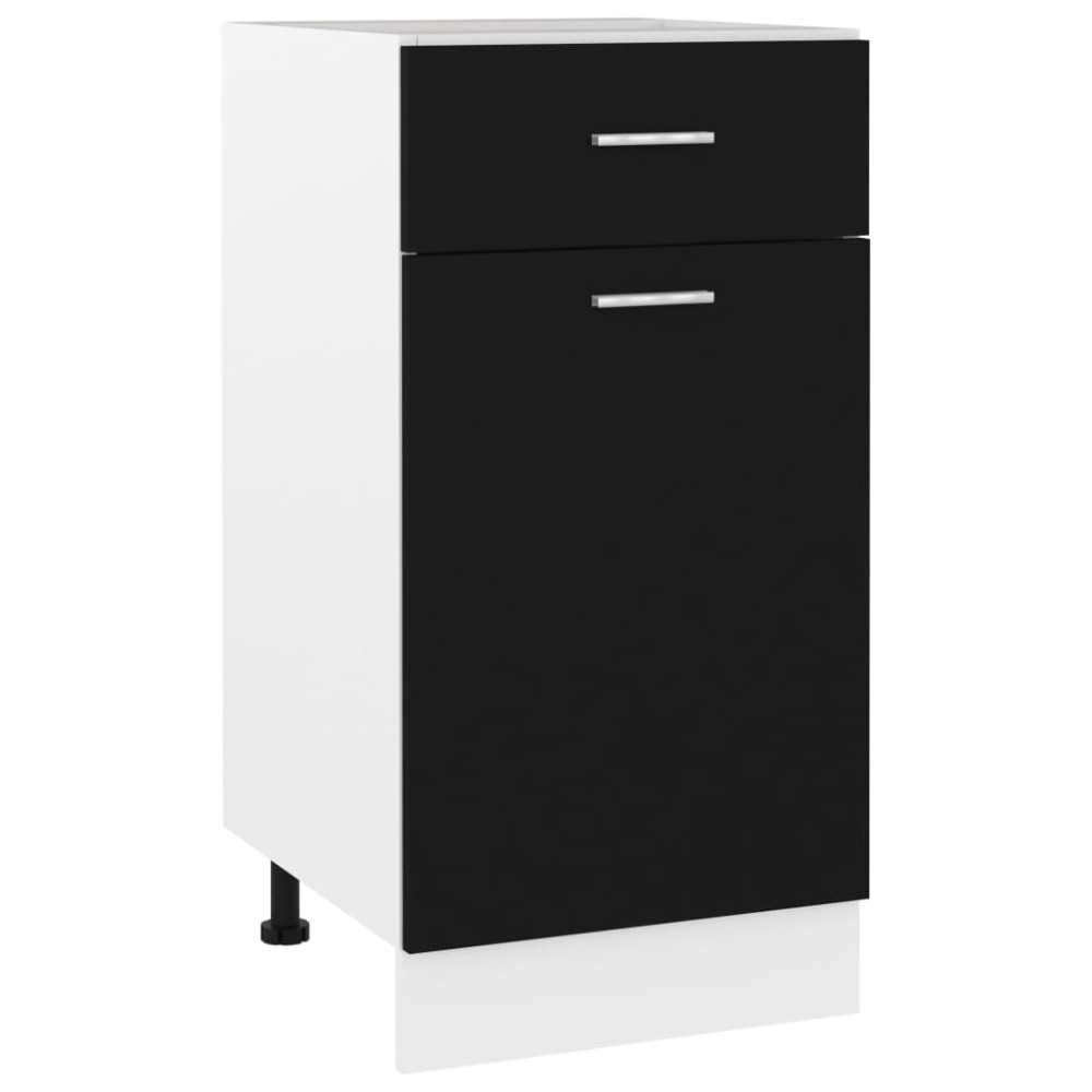vidaXL Ντουλάπι με Συρτάρια "Lyon" Μαύρο 40x46x81,5 εκ. από Τεχνητό Ξύλο