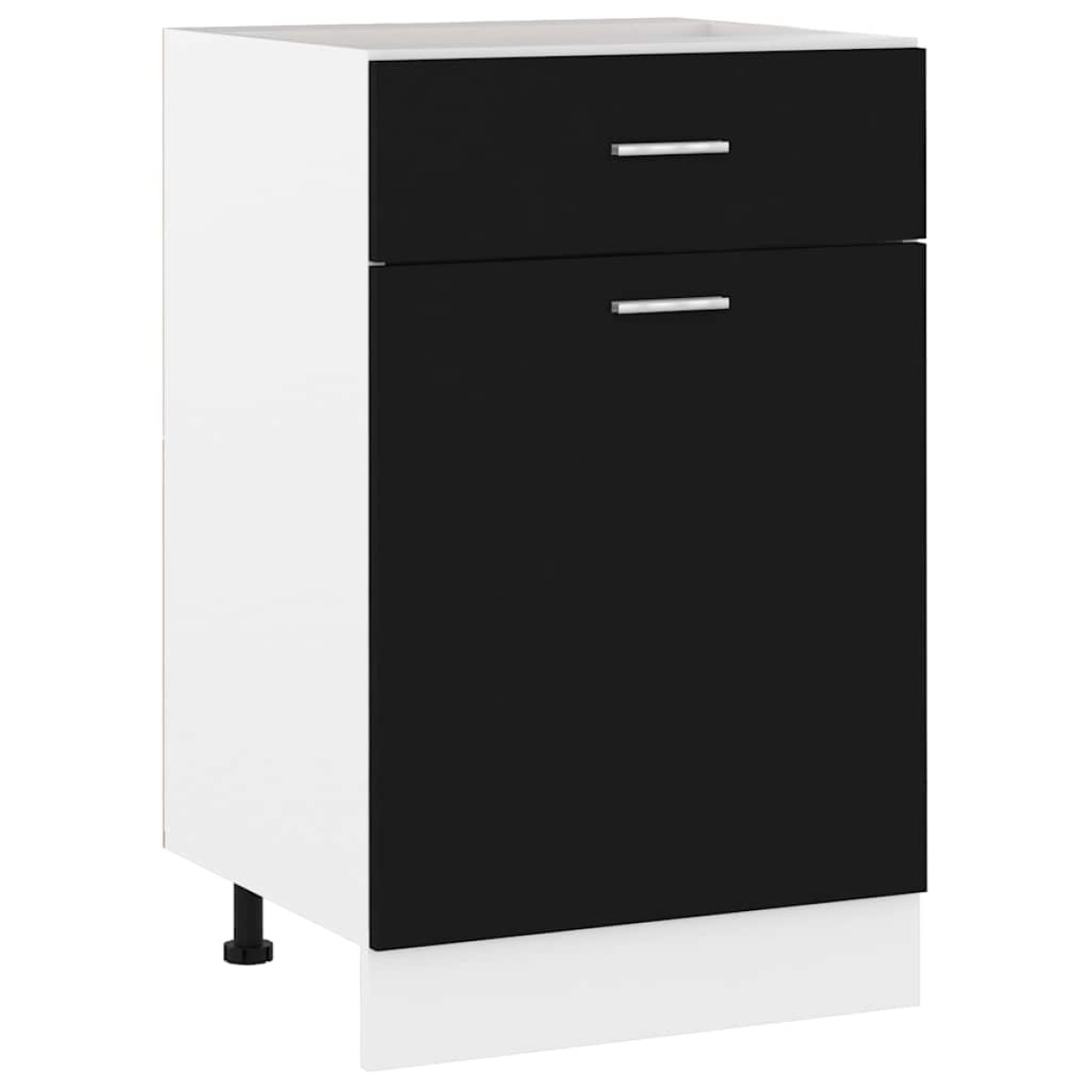 vidaXL Ντουλάπι με Συρτάρι Μαύρο 50x46x81,5 εκ. Μοριοσανίδα