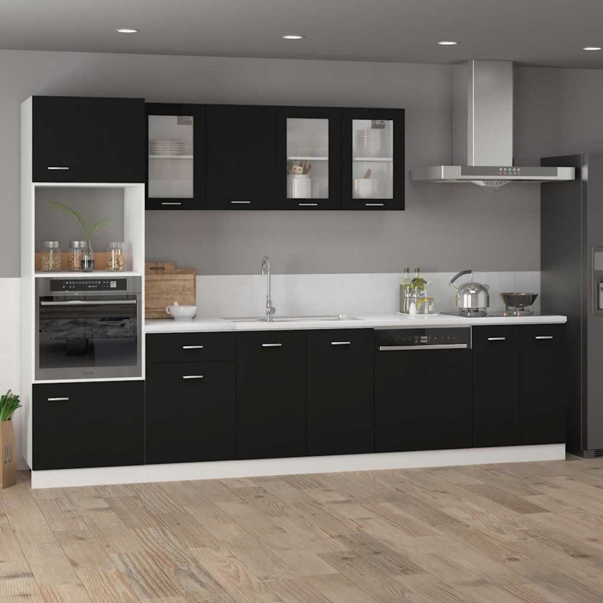 vidaXL Ντουλάπι με Συρτάρι Μαύρο 50x46x81,5 εκ. Μοριοσανίδα