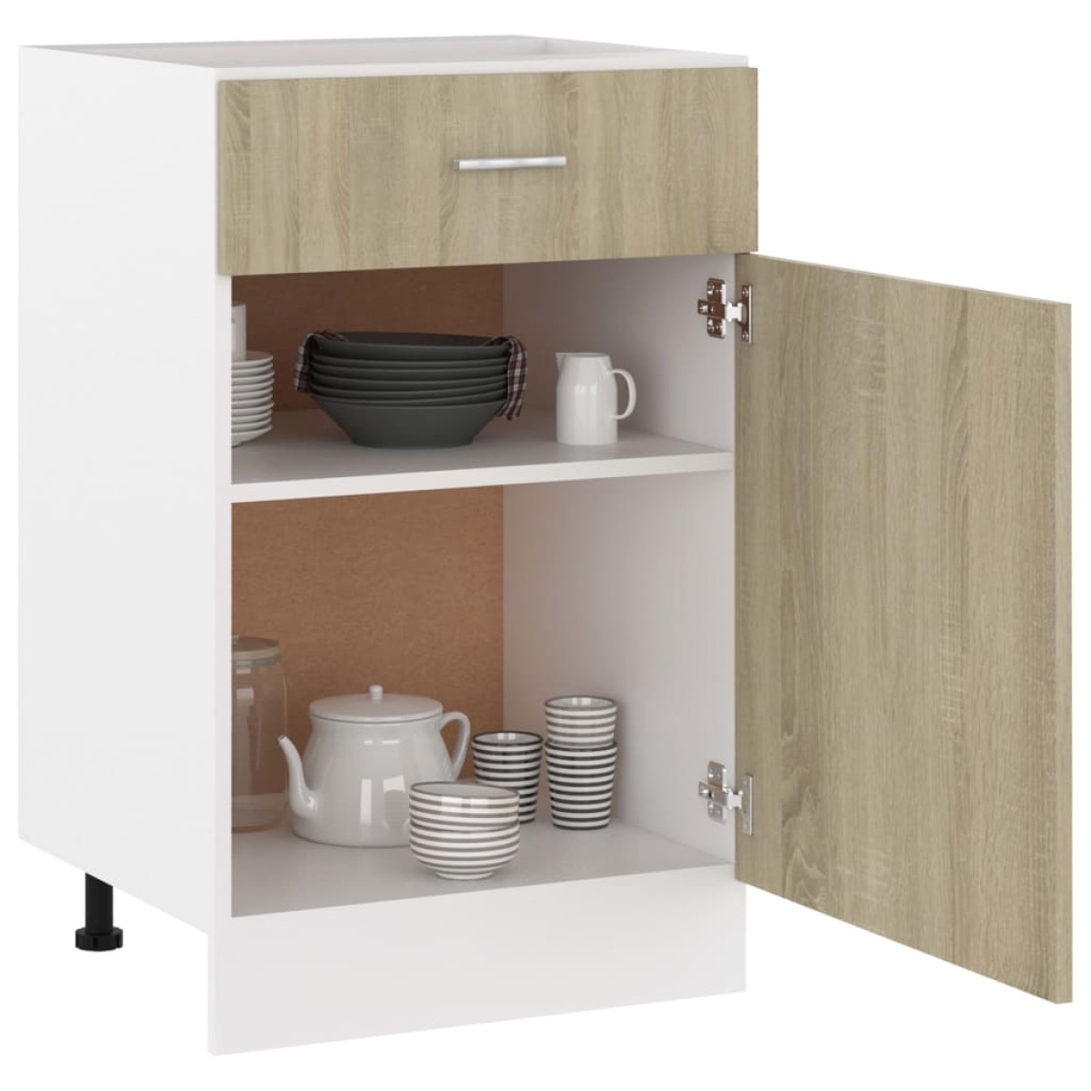 vidaXL Ντουλάπι με Συρτάρι Sonoma Δρυς 50x46x81,5 εκ. Μοριοσανίδα