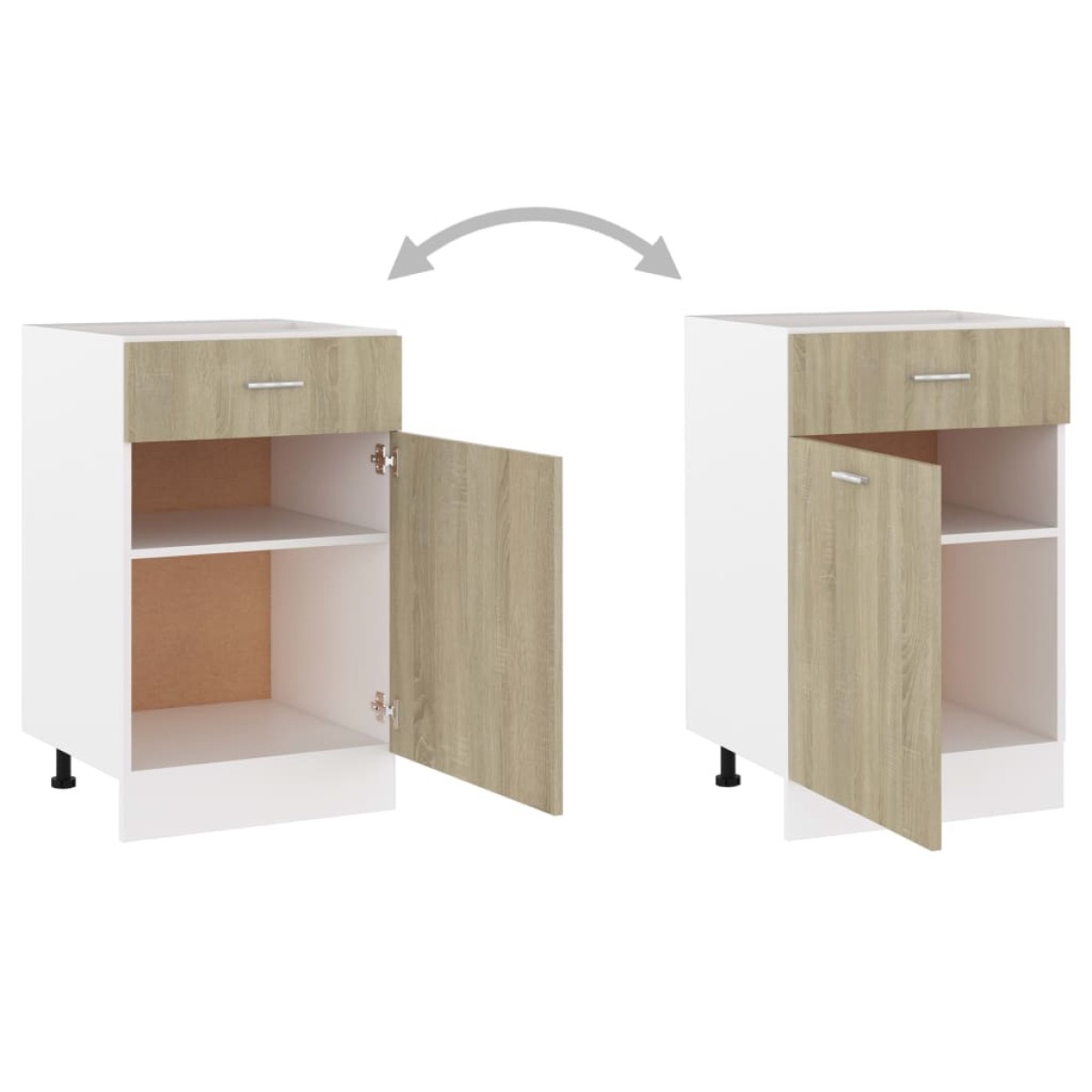 vidaXL Ντουλάπι με Συρτάρι Sonoma Δρυς 50x46x81,5 εκ. Μοριοσανίδα