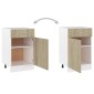 vidaXL Ντουλάπι με Συρτάρι Sonoma Δρυς 50x46x81,5 εκ. Μοριοσανίδα