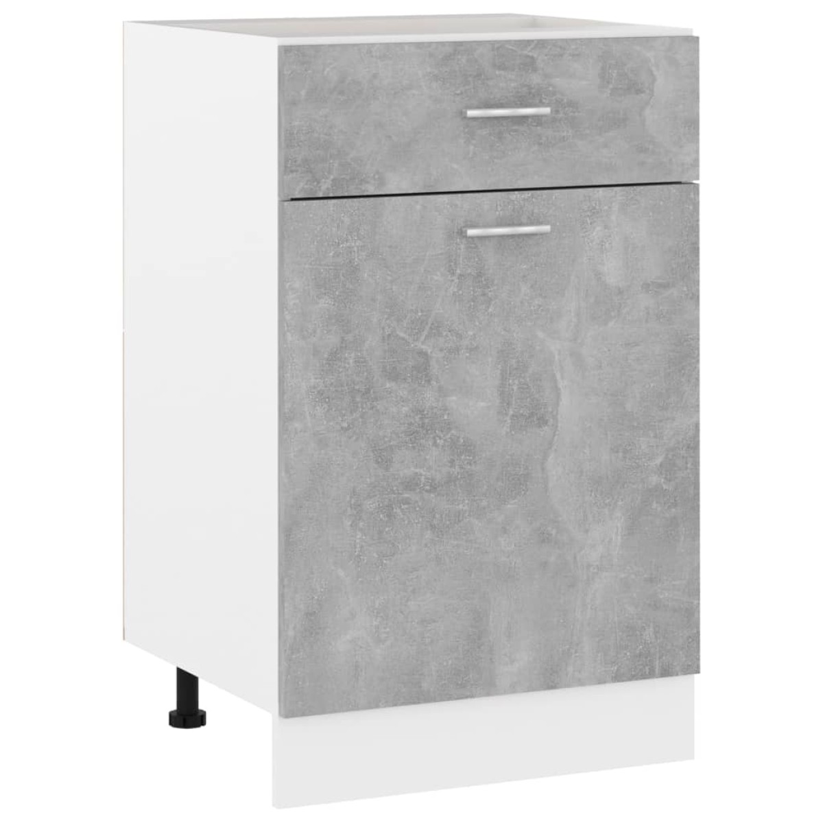 vidaXL Ντουλάπι με Συρτάρι Γκρι Σκυροδέματος 50x46x81,5 εκ Μοριοσανίδα