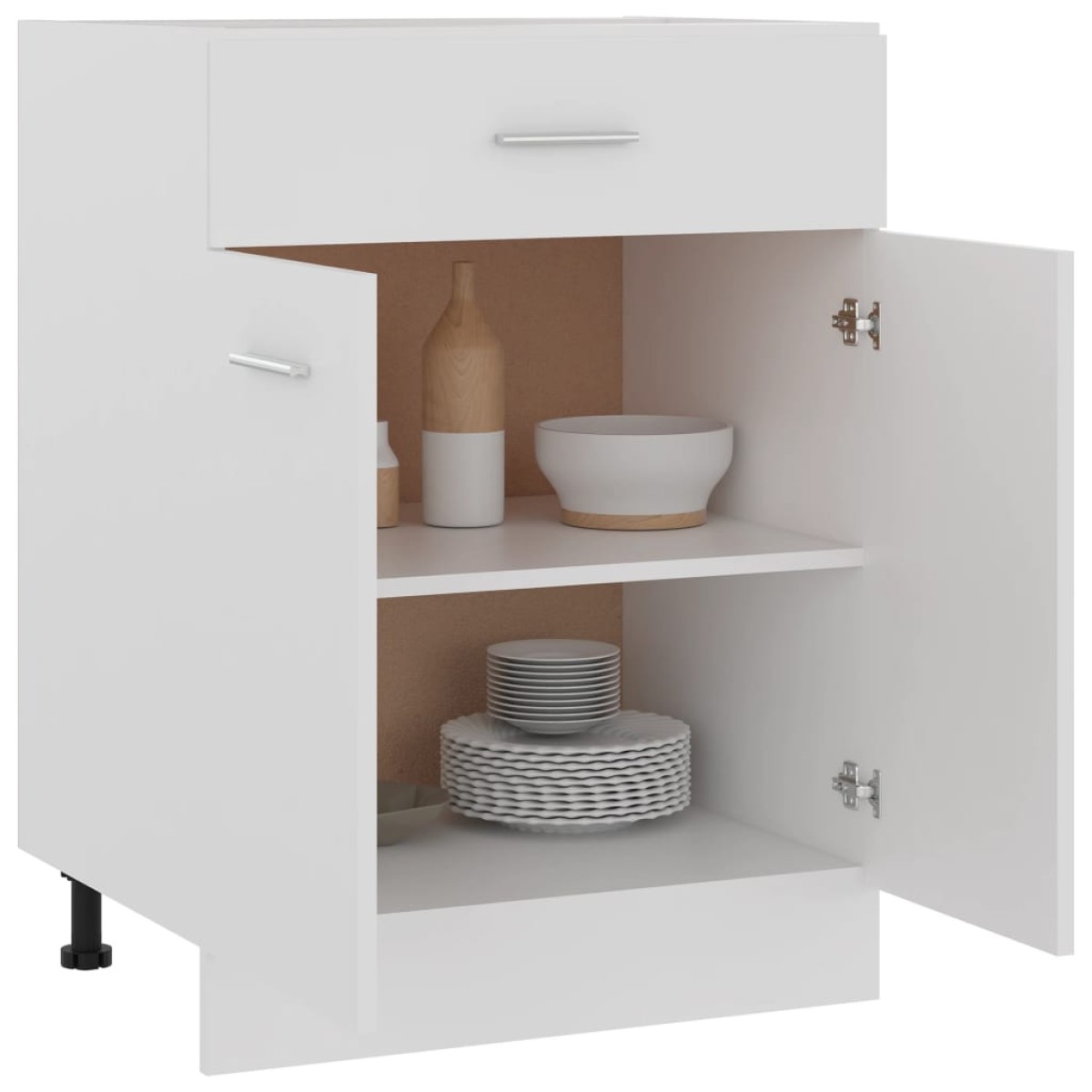 vidaXL Ντουλάπι με Συρτάρι Λευκό 60x46x81,5 εκ. Μοριοσανίδα