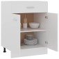 vidaXL Ντουλάπι με Συρτάρι Λευκό 60x46x81,5 εκ. Μοριοσανίδα