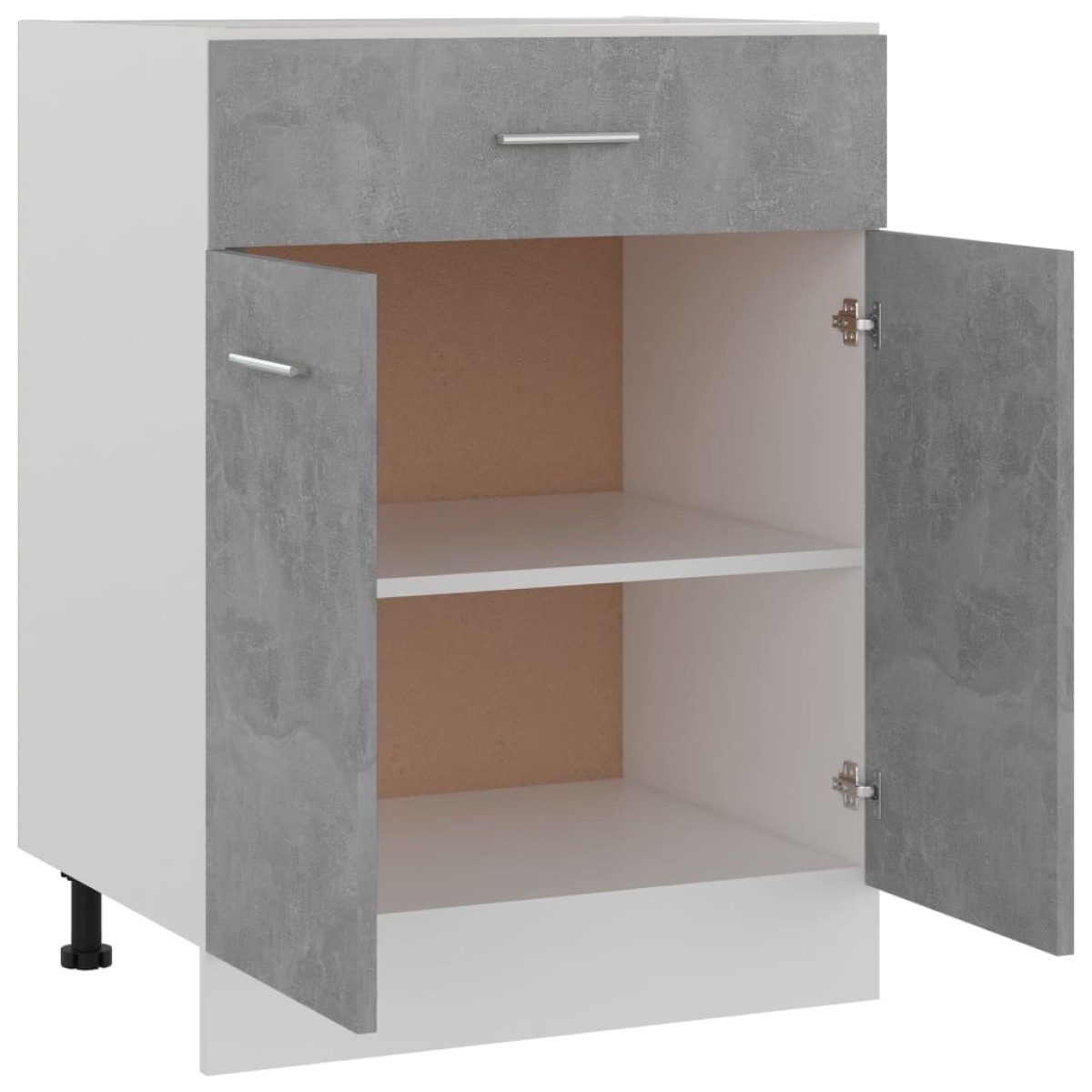 vidaXL Ντουλάπι με Συρτάρι Γκρι Σκυροδέματος 60x46x81,5 εκ Μοριοσανίδα