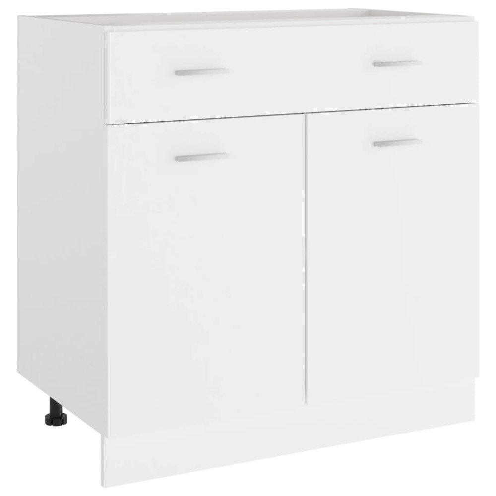 vidaXL Ντουλάπι με Συρτάρια "Lyon" Λευκό 80x46x81,5 εκ. από Τεχνητό Ξύλο