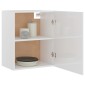 vidaXL Ντουλάπι Κρεμαστό Γυαλιστερό Λευκό 50x31x60 εκ. Μοριοσανίδα
