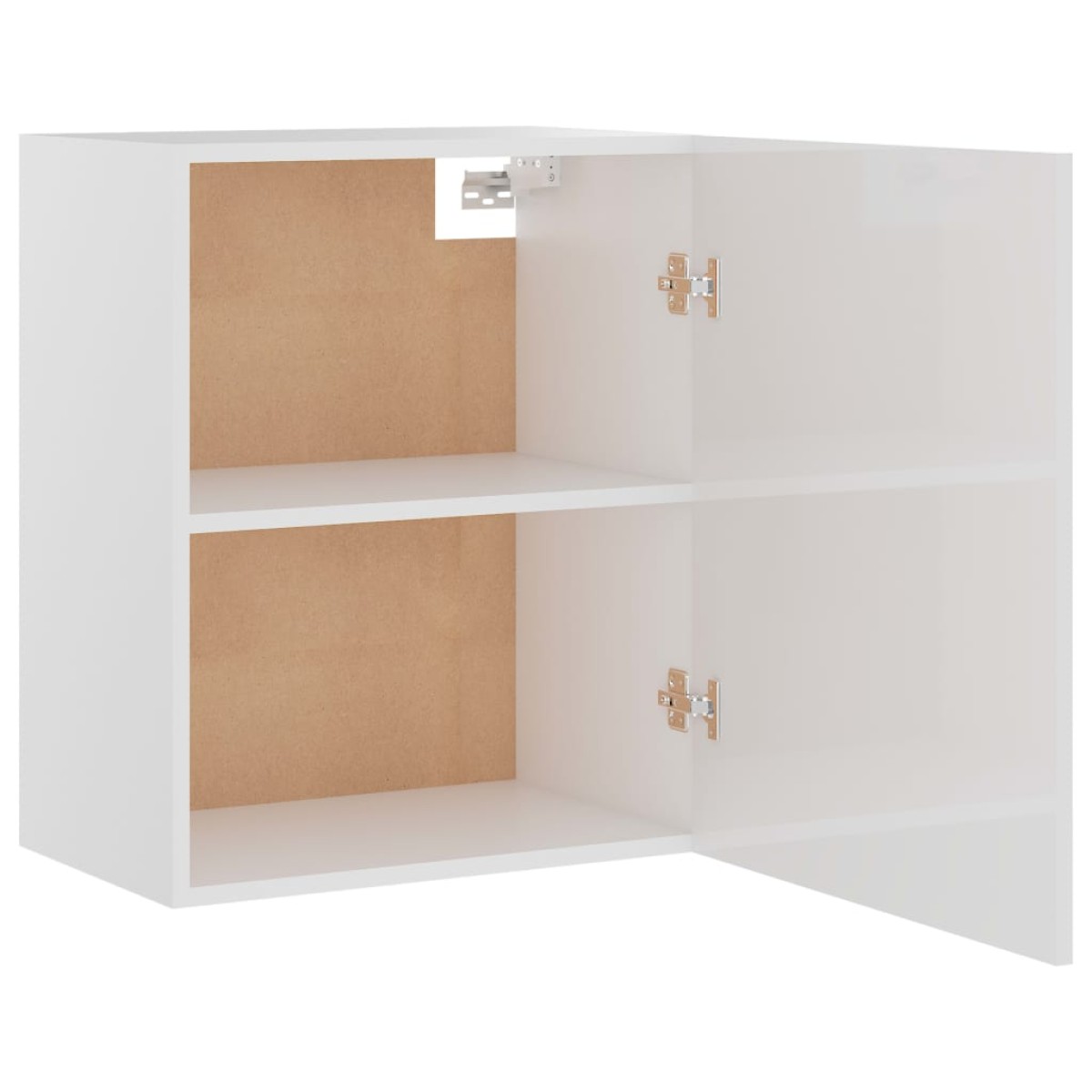vidaXL Ντουλάπι Κρεμαστό Γυαλιστερό Λευκό 50x31x60 εκ. Μοριοσανίδα
