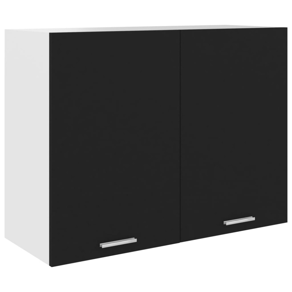 vidaXL Κρεμαστό Ντουλάπι "Lyon" Μαύρο 80x31x60 εκ. από Τεχνητό Ξύλο