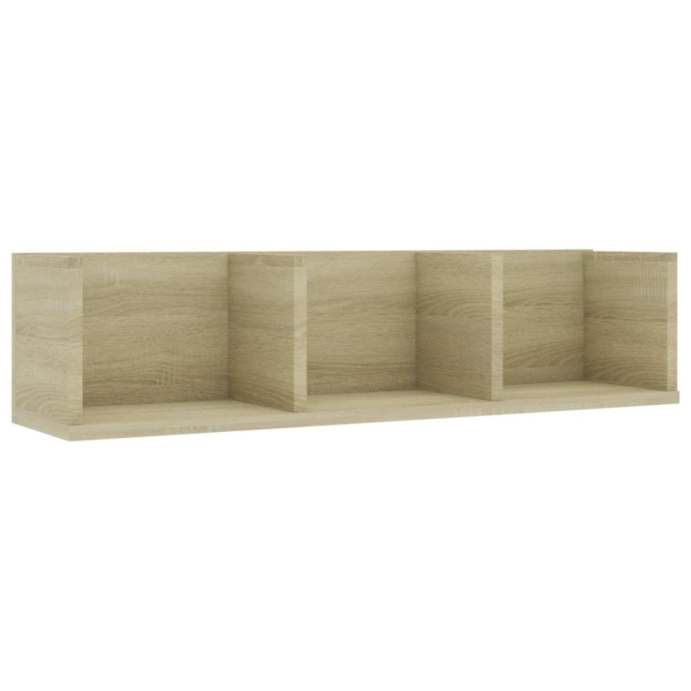 vidaXL Ράφι Τοίχου για CD Sonoma Δρυς 75 x 18 x 18 εκ. από Επεξ. Ξύλο