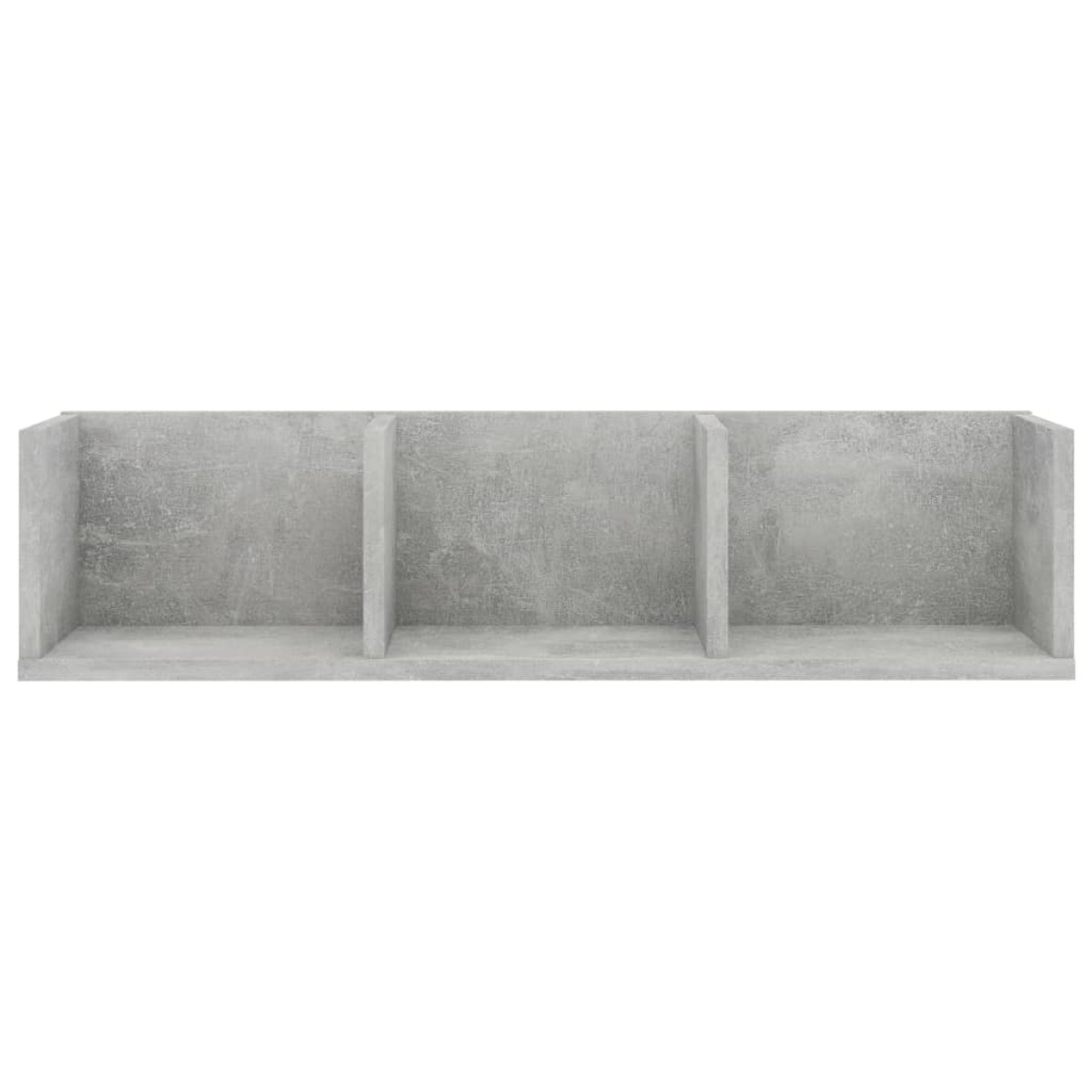 vidaXL Ράφι Τοίχου για CD Γκρι Σκυροδέματος 75x18x18 εκ. Μοριοσανίδα