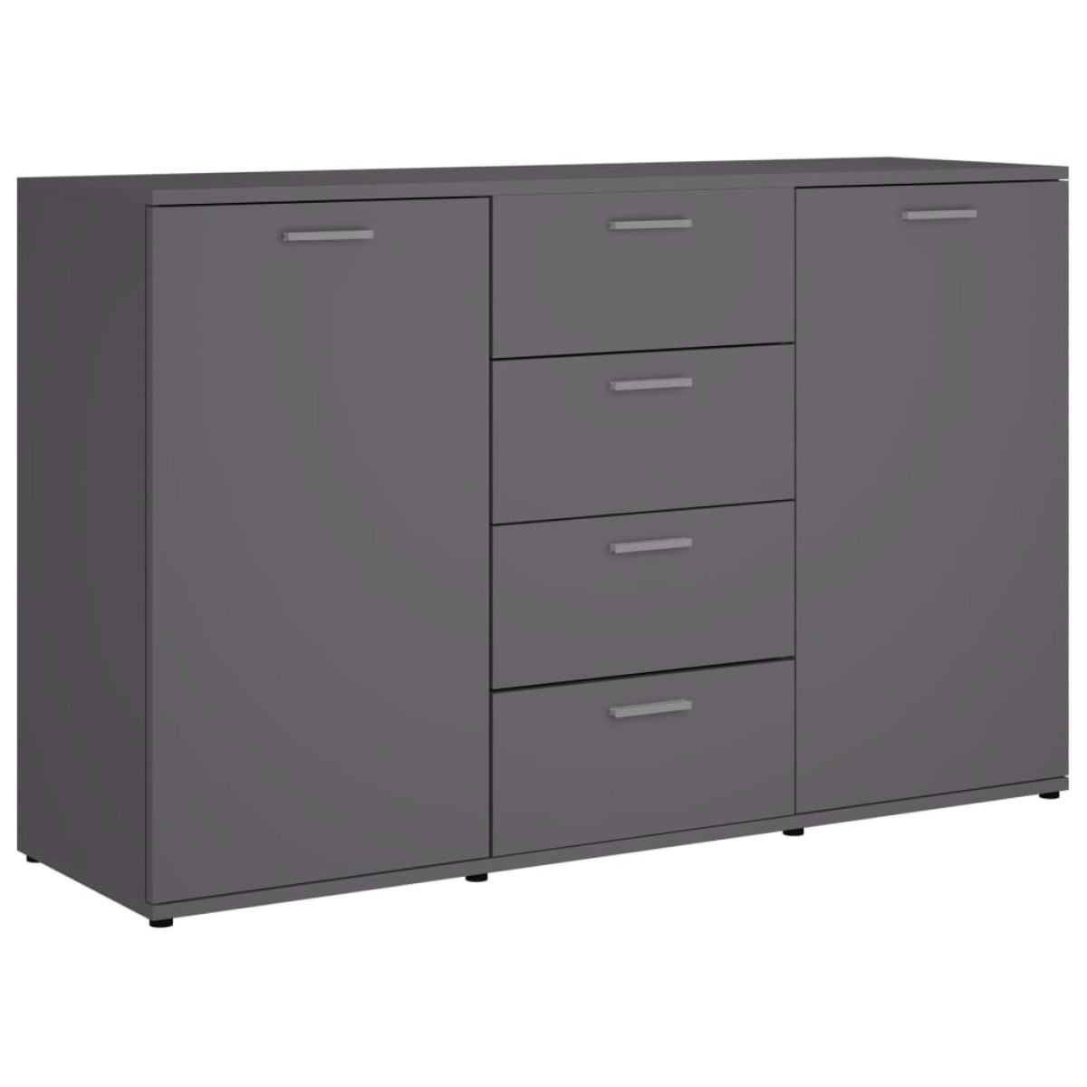 vidaXL Μπουφές Γκρι 120 x 35,5 x 75 εκ. από Μοριοσανίδα