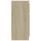 vidaXL Συρταριέρα Sonoma Δρυς 60 x 35 x 76 εκ. Επεξεργασμένο Ξύλο