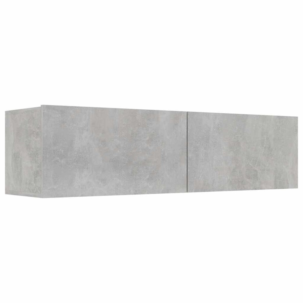 vidaXL Έπιπλο Τηλεόρασης Γκρι Σκυροδέματος 120x30x30εκ. από Επεξ. Ξύλο